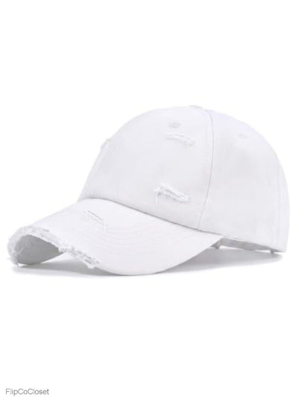 Distressed Cotton Baseball Cap Adjustable Dad Hat Unisex